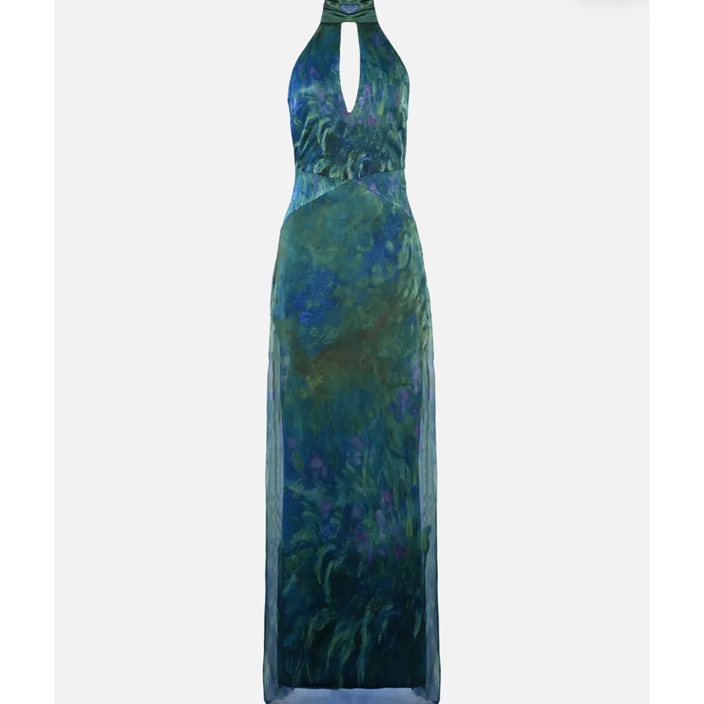 Monet Dress - Irises - Yellow The Label